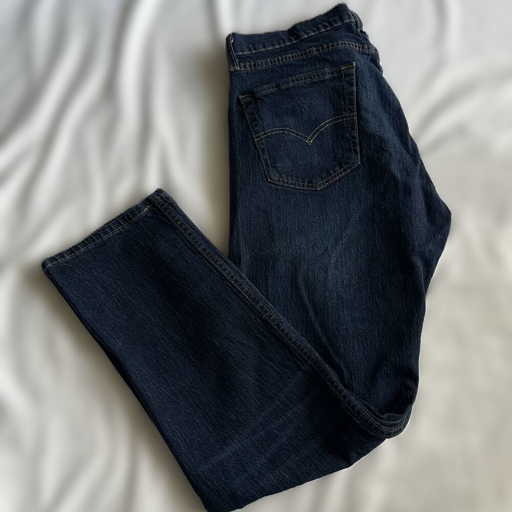 LEVI'S 505 Men's Regular Fit Dark Wash Jeans Size 33